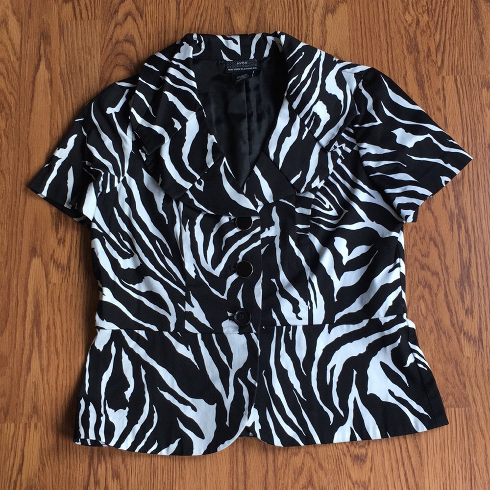 Black and white Zebra Blazer